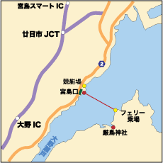 廿日市付近のイラスト地図